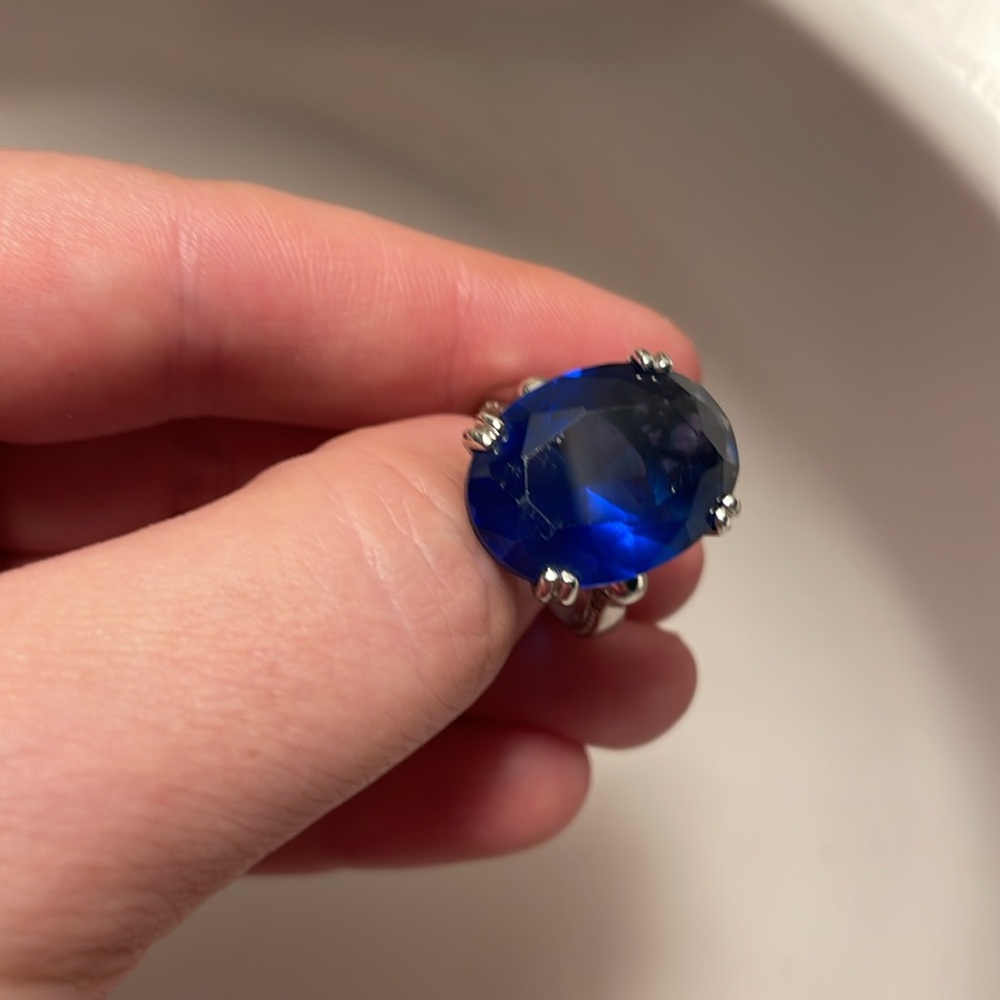 Lab sapphire ring - Picture 4 of 4